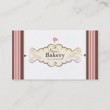 Personalized Bakery Business Card by chandraws at Zazzle