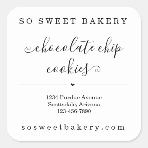 Personalized Bakery Food Sticker