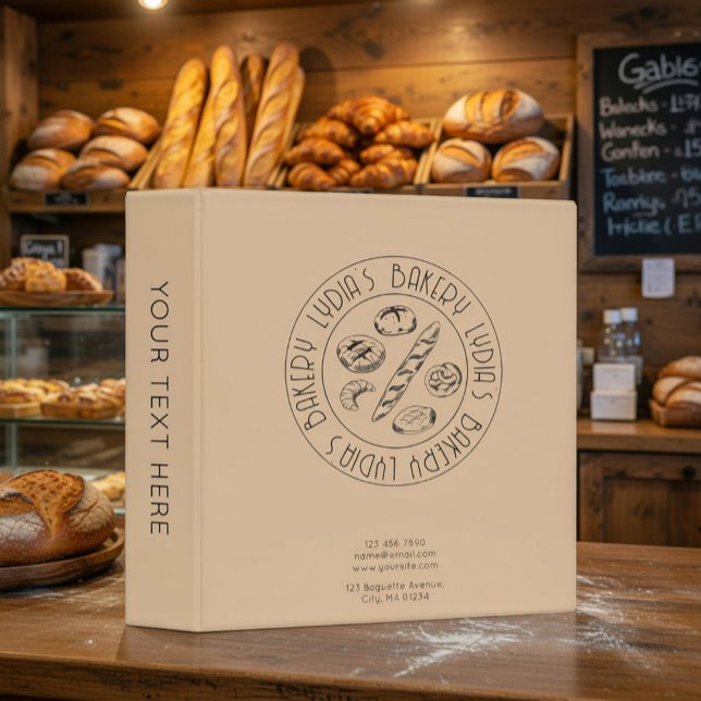 Personalized Bakery Logo Recipe & Records Binder (Creator Uploaded)