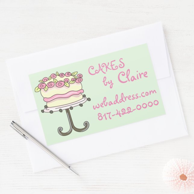 Personalized Bakery Rectangular Sticker (Envelope)