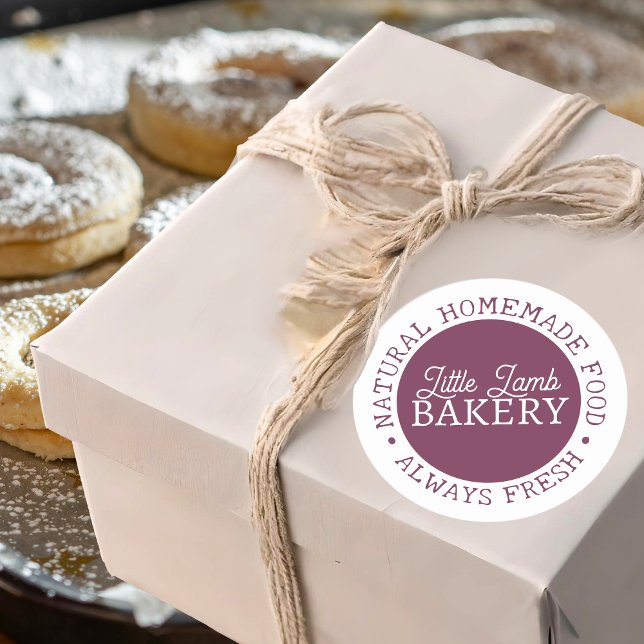 Personalized Bakery Sticker Purple Homemade Fresh (Creator Uploaded)