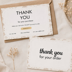 Personalized Bakery Thank You Card with Discount