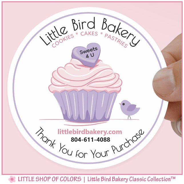 Personalized Bakery Thank You  Classic Round Sticker (Creator Uploaded)