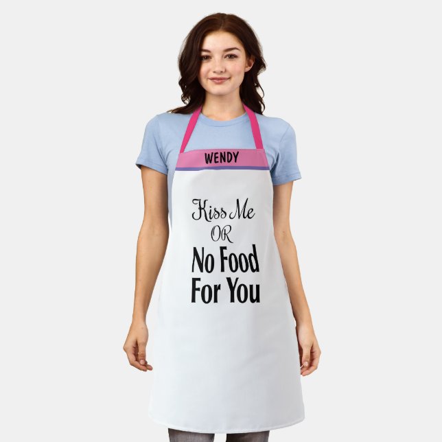  Personalized Baking Gift aprons,Funny Custom Name Apron (Worn)