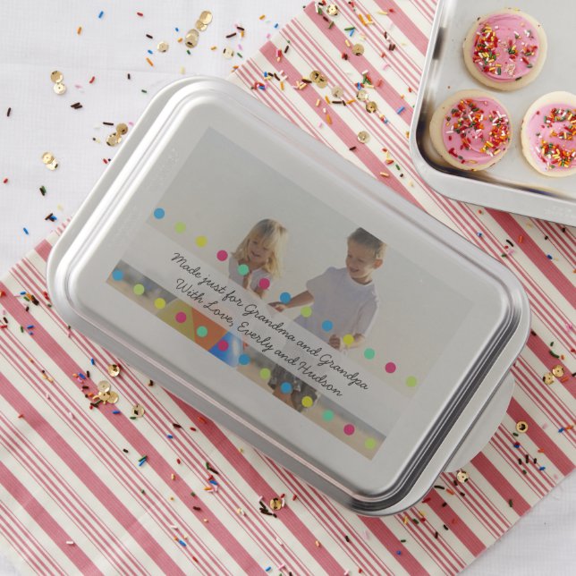 Personalized Baking Pan Photo and Text (In Situ)