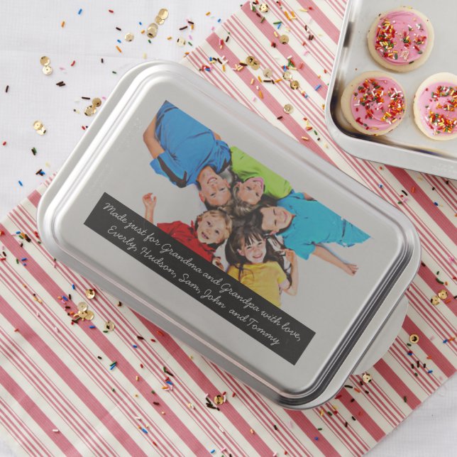 Personalized Baking Pan Photo and Text (In Situ)