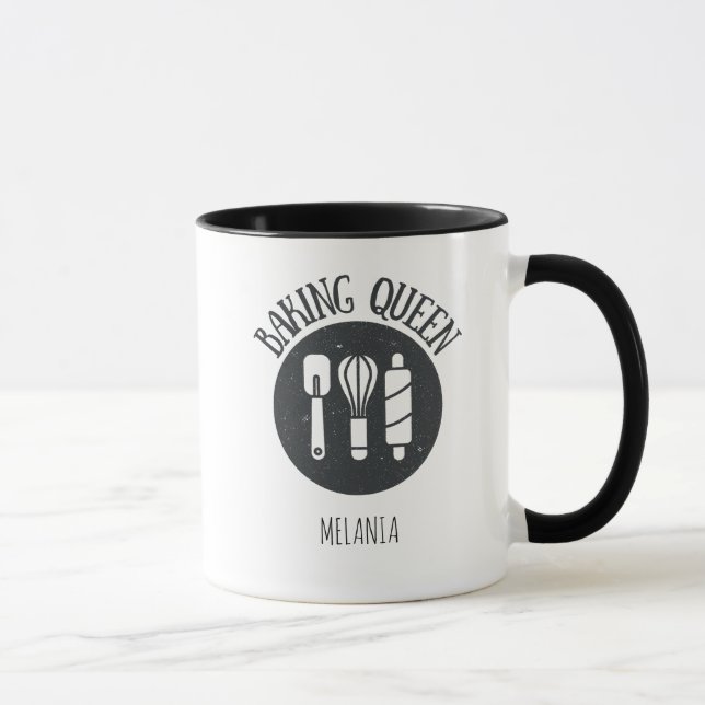 Personalized Baking Queen Mug | Custom Coffee Mug (Right)