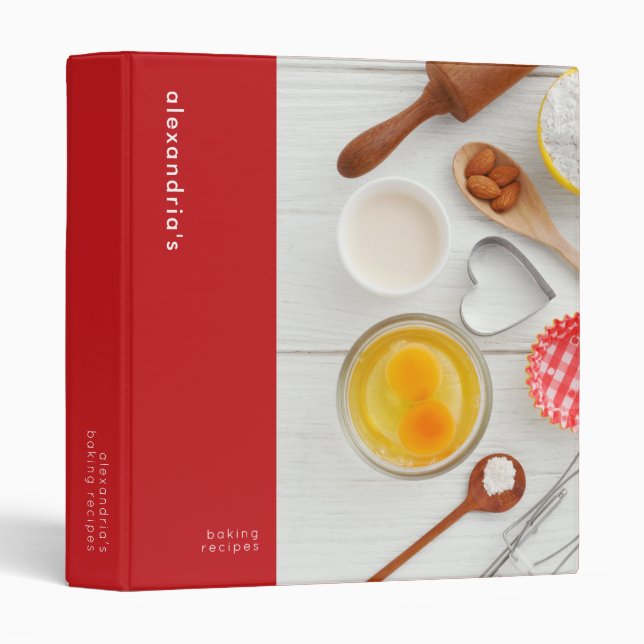 Personalized Baking Recipe Binder (Front/Spine)
