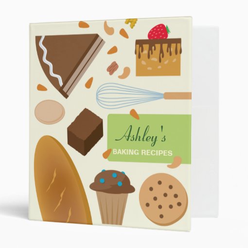 Personalized Baking Recipes Binder Zazzle