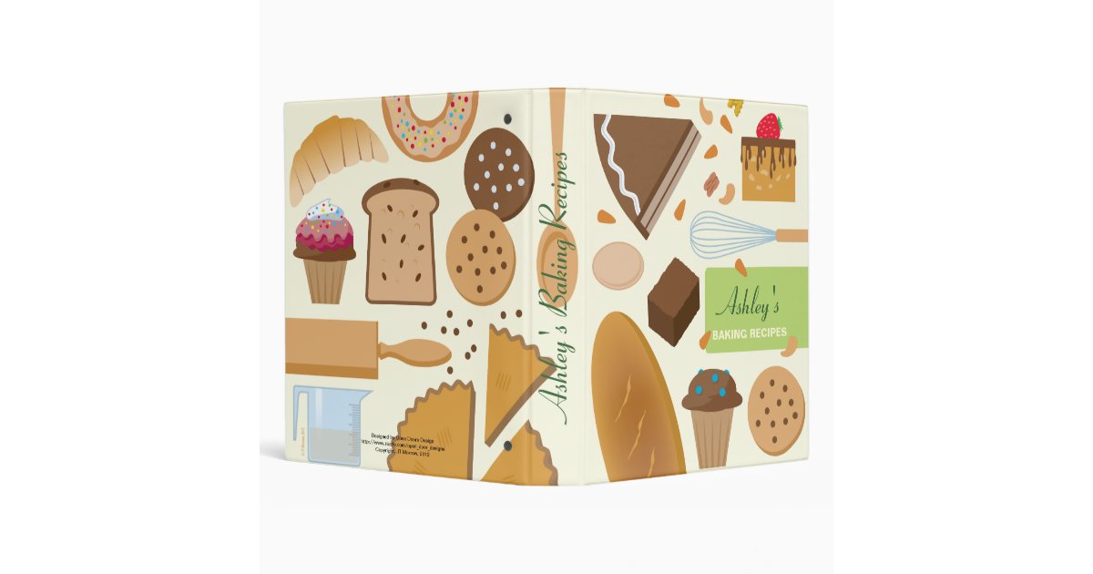 Personalized Baking Recipes Binder Zazzle