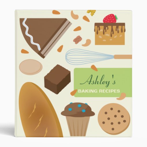 Personalized Baking Recipes Binder Zazzle