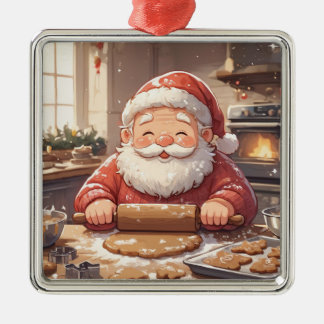 Personalized "Baking Spirits Bright" Christmas Metal Ornament