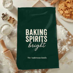 Personalized “Baking Through the Snow” Christmas Kitchen Towel