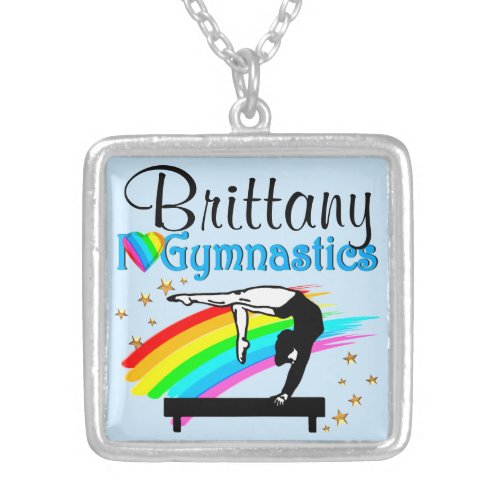 PERSONALIZED BALANCE BEAM QUEEN GYMNAST NECKLACE
