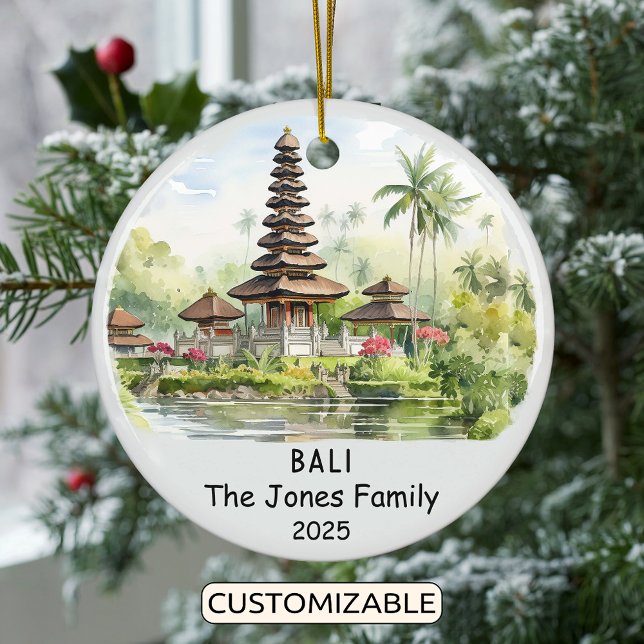 Personalized Bali Ornament, Oceania Ceramic Ornament (Creator Uploaded)