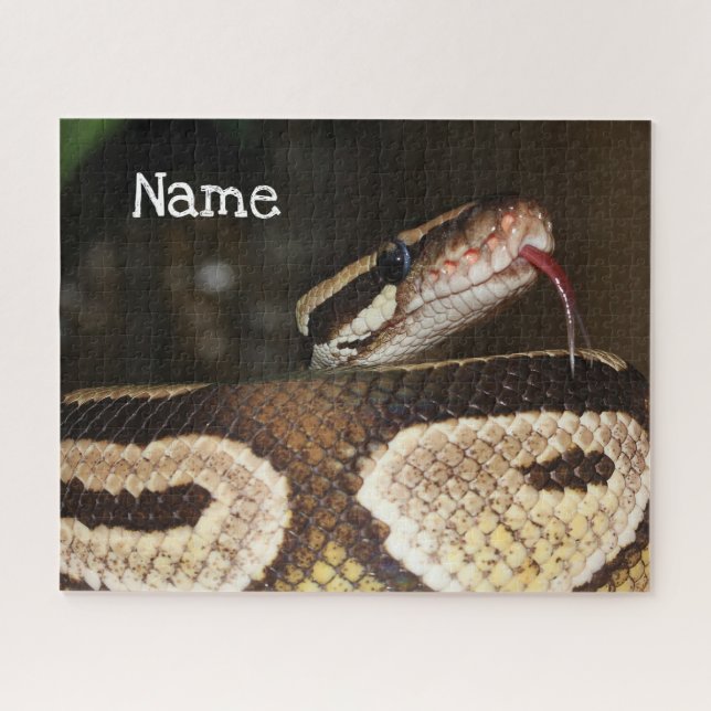 Personalized Ball Python Pet Snake Jigsaw Puzzle (Horizontal)