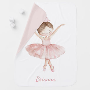 Personalized Ballerina Baby Blanket