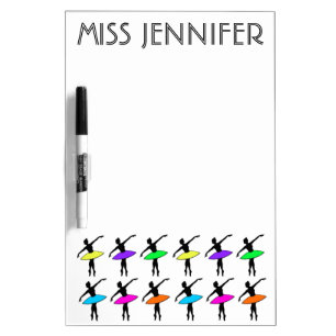 Personalized Ballerina Ballet Dance Teacher Gift Dry Erase Board
