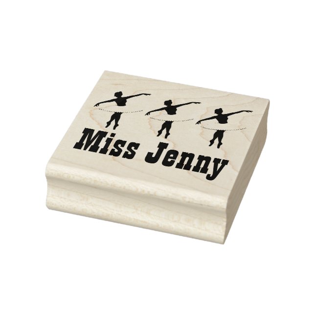 Personalized Ballerina Ballet Dance Teacher Stamps (Stamp)