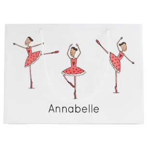 Personalized Ballerina Ballet Dancer Large Gift Bag