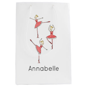 Personalized Ballerina Ballet Dancer Medium Gift Bag