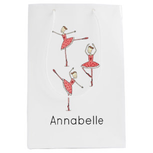 Personalized Ballerina Ballet Dancer Medium Gift Bag