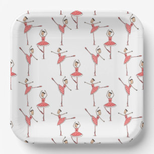 Personalized Ballerina Ballet Dancer Paper Plates