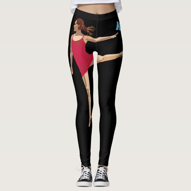 Personalized Ballerina Ballet Dancing Leggings (Front)