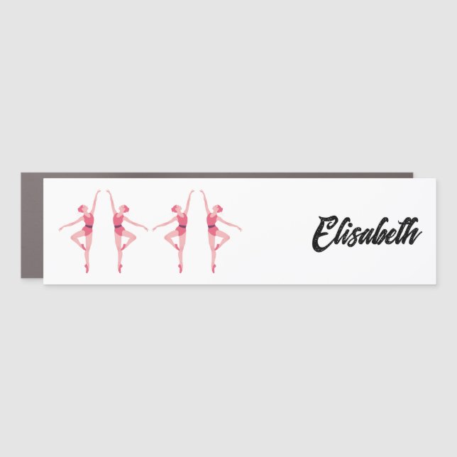 Personalized Ballerina Car Magnet – Custom Dance (Front)