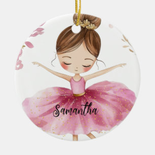 Personalized Ballerina Ceramic Ornament
