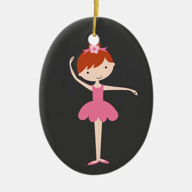 Personalized Ballerina Christmas Ornament (Front)