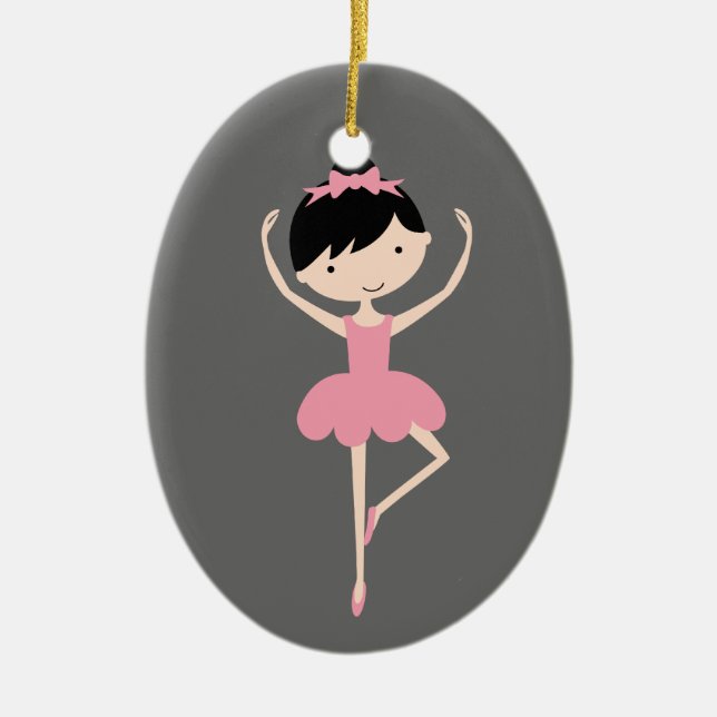Personalized Ballerina Christmas Ornament (Front)