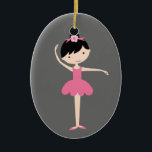 Personalized Ballerina Christmas Ornament<br><div class="desc">This super cute ballerina ornament makes a great holiday keepsake for your child, just change the template text and change the background colors if you want and you're all set! If you need help or have something else in mind, just click on the contact link above to send the designer...</div>