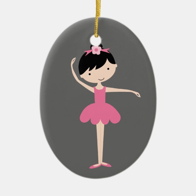 Personalized Ballerina Christmas Ornament (Front)