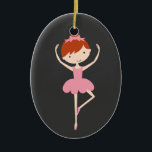 Personalized Ballerina Christmas Ornament<br><div class="desc">This super cute ballerina ornament makes a great holiday keepsake for your child, just change the template text and change the background colors if you want and you're all set! If you need help or have something else in mind, just click on the contact link above to send the designer...</div>
