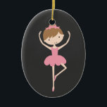 Personalized Ballerina Christmas Ornament<br><div class="desc">This super cute ballerina ornament makes a great holiday keepsake for your child, just change the template text and change the background colors if you want and you're all set! If you need help or have something else in mind, just click on the contact link above to send the designer...</div>