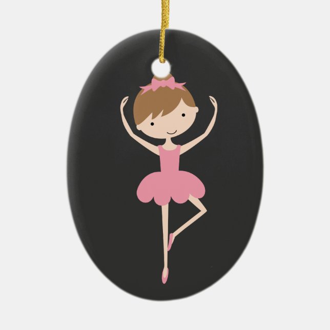 Personalized Ballerina Christmas Ornament (Front)