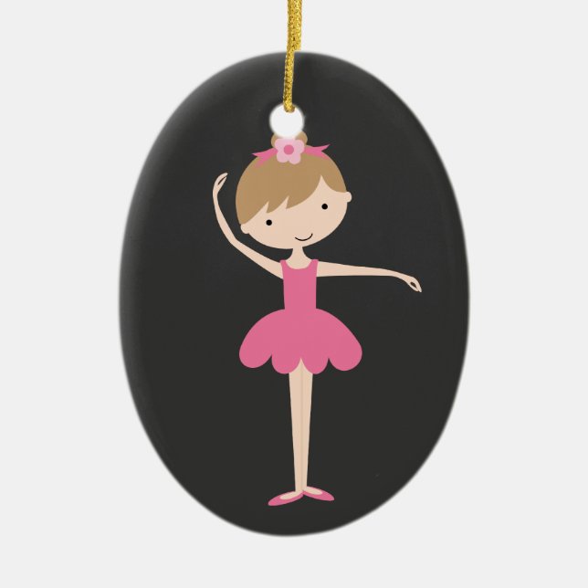 Personalized Ballerina Christmas Ornament (Front)