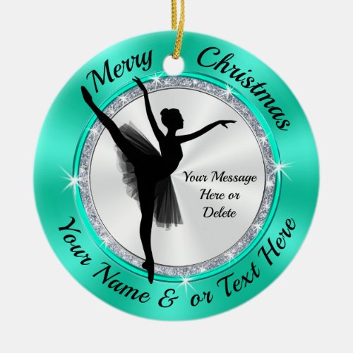 Personalized Ballerina Christmas Ornaments Cheap Ceramic Ornament