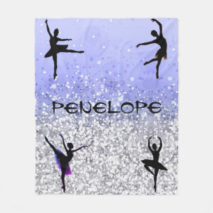 Personalized Ballerina Dancer Fleece Blanket