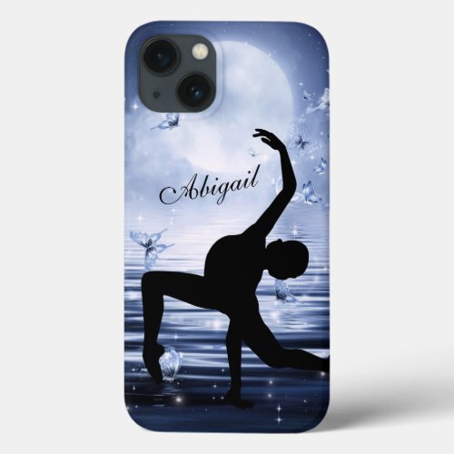 Personalized Ballerina Full Moon and Butterflies iPhone 13 Case