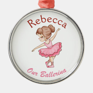 Personalized ballerina Gift, custom ballet dancer, Metal Ornament