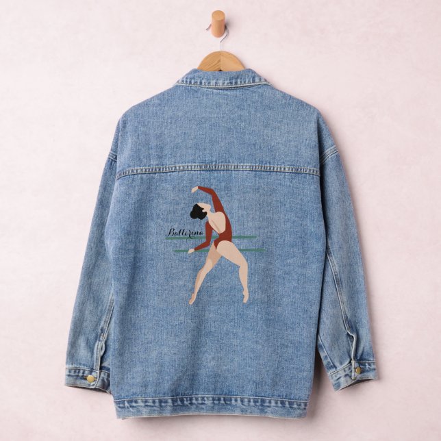 Personalized Ballerina Gift Postcard Denim Jacket (Hangar)