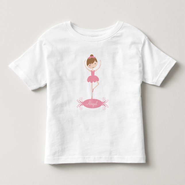 Personalized Ballerina Girls T-Shirt (Front)