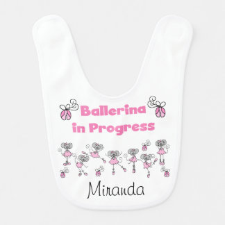 Personalized Ballerina in Progress Bib