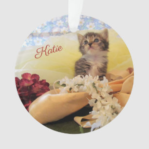 Personalized Ballerina Kitten Kate - Acrylic Ornament