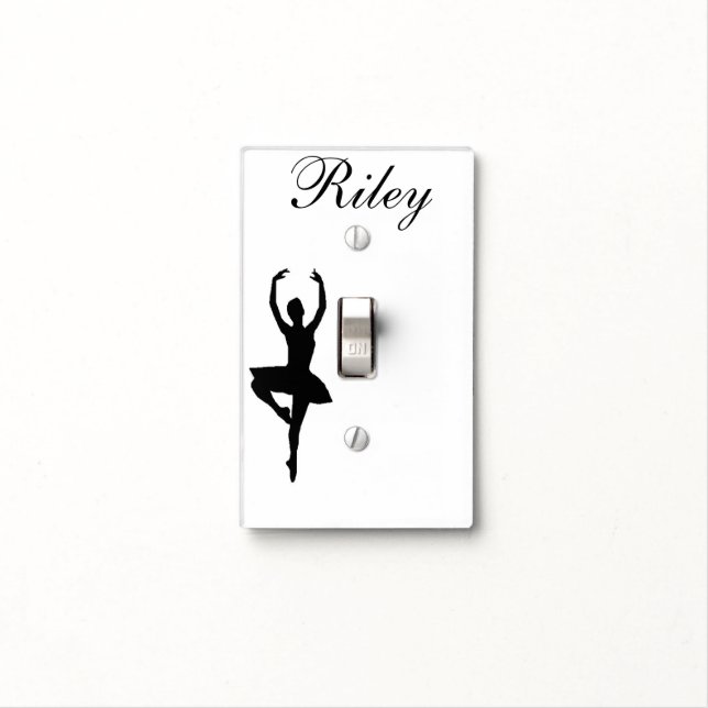 Personalized Ballerina Light Switch Cover (In Situ)