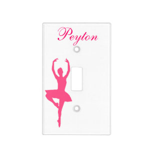 Personalized Ballerina Light Switch Cover (pink)