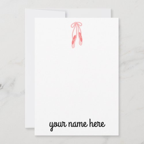 Personalized Ballerina Notecards for Girls