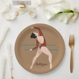 Personalized Ballerina Paper Plates